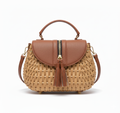 CARTERA DE TEJIDO MARRON CLARO