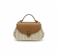 CARTERA DE CUERO BEIGE CLARO