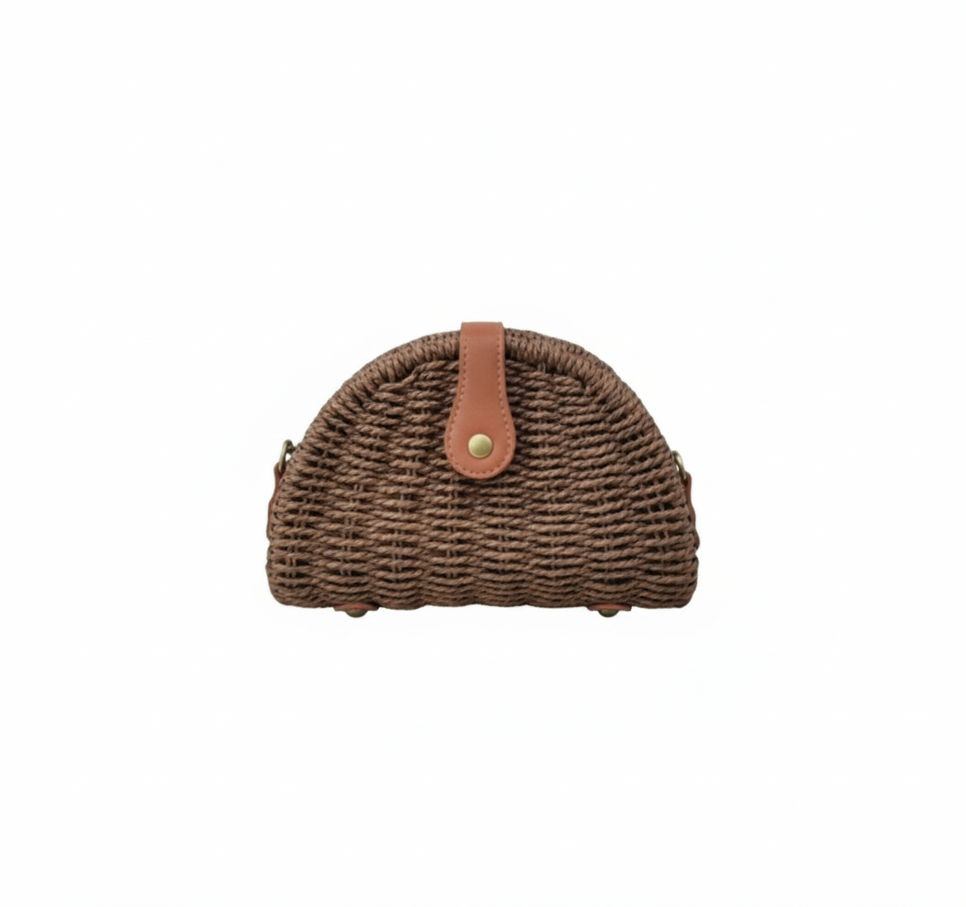 CARTERA DE TEJIDO MARRON