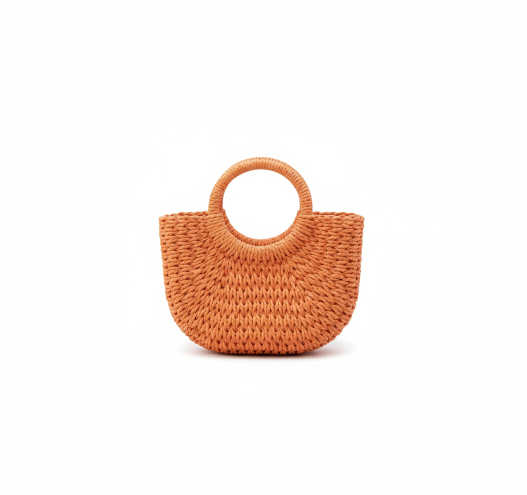 CARTERA DE TEJIDO NARANJA