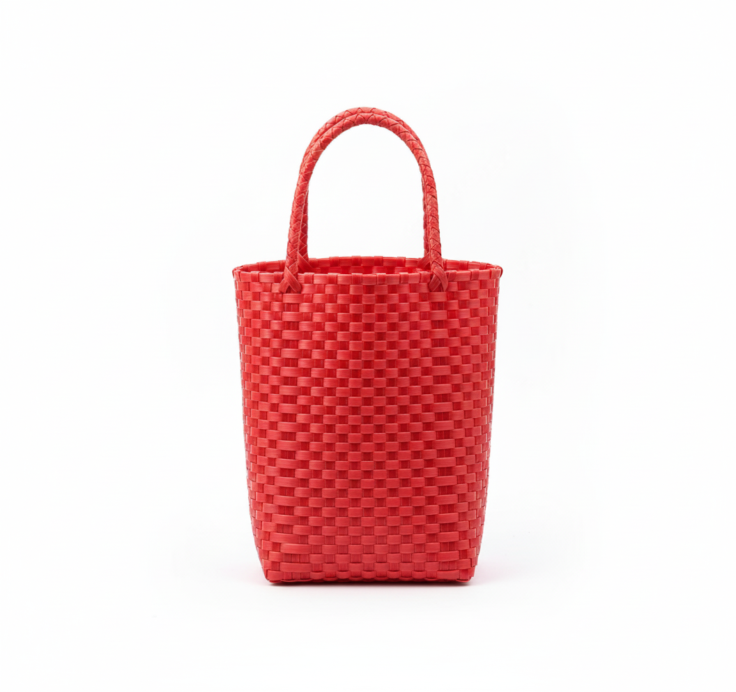 CARTERA DE TEJIDO ROJO