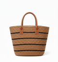 CARTERA DE TEJIDO MARRON OSCURO CON NEGRO