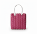 CARTERA DE TEJIDO ROSADO OSCURO
