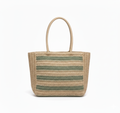 CARTERA DE TEJIDO MARRON CON VERDE