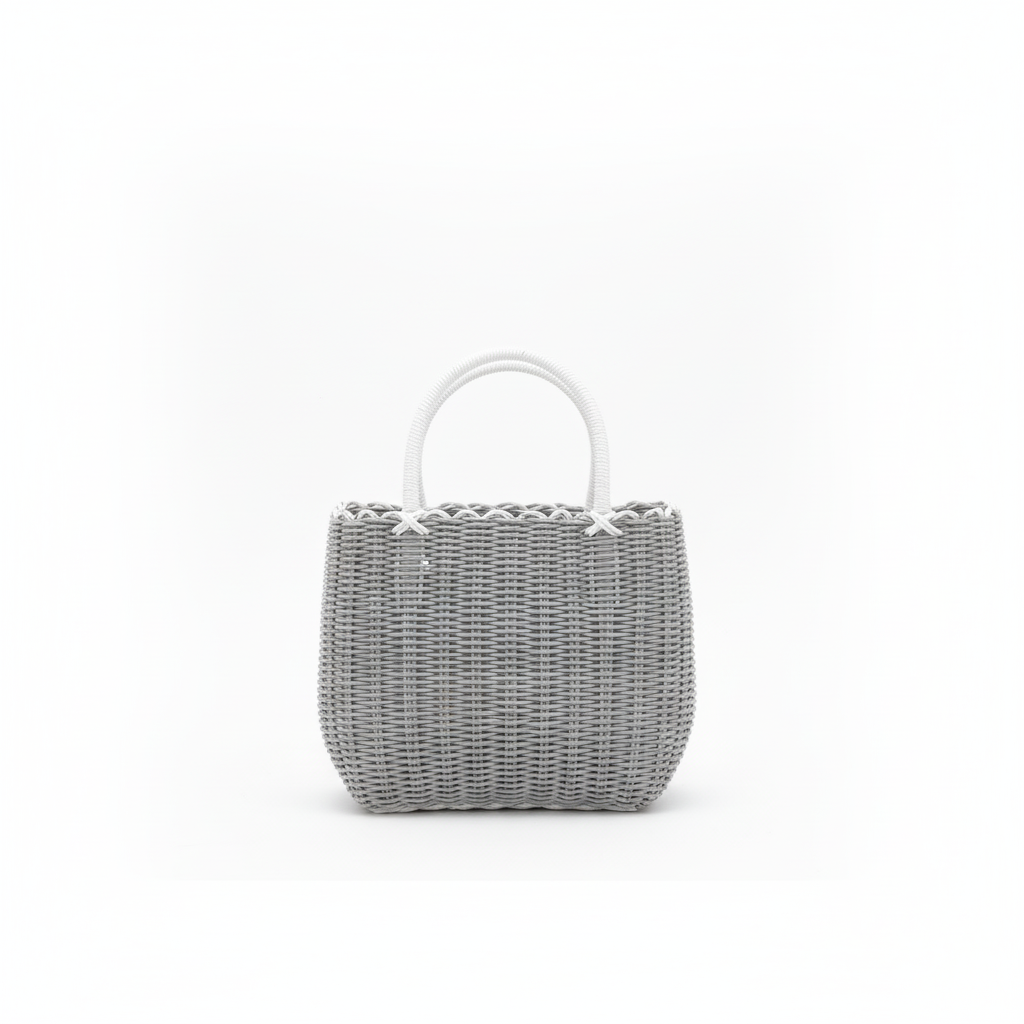 CARTERA DE TEJIDO GRIS