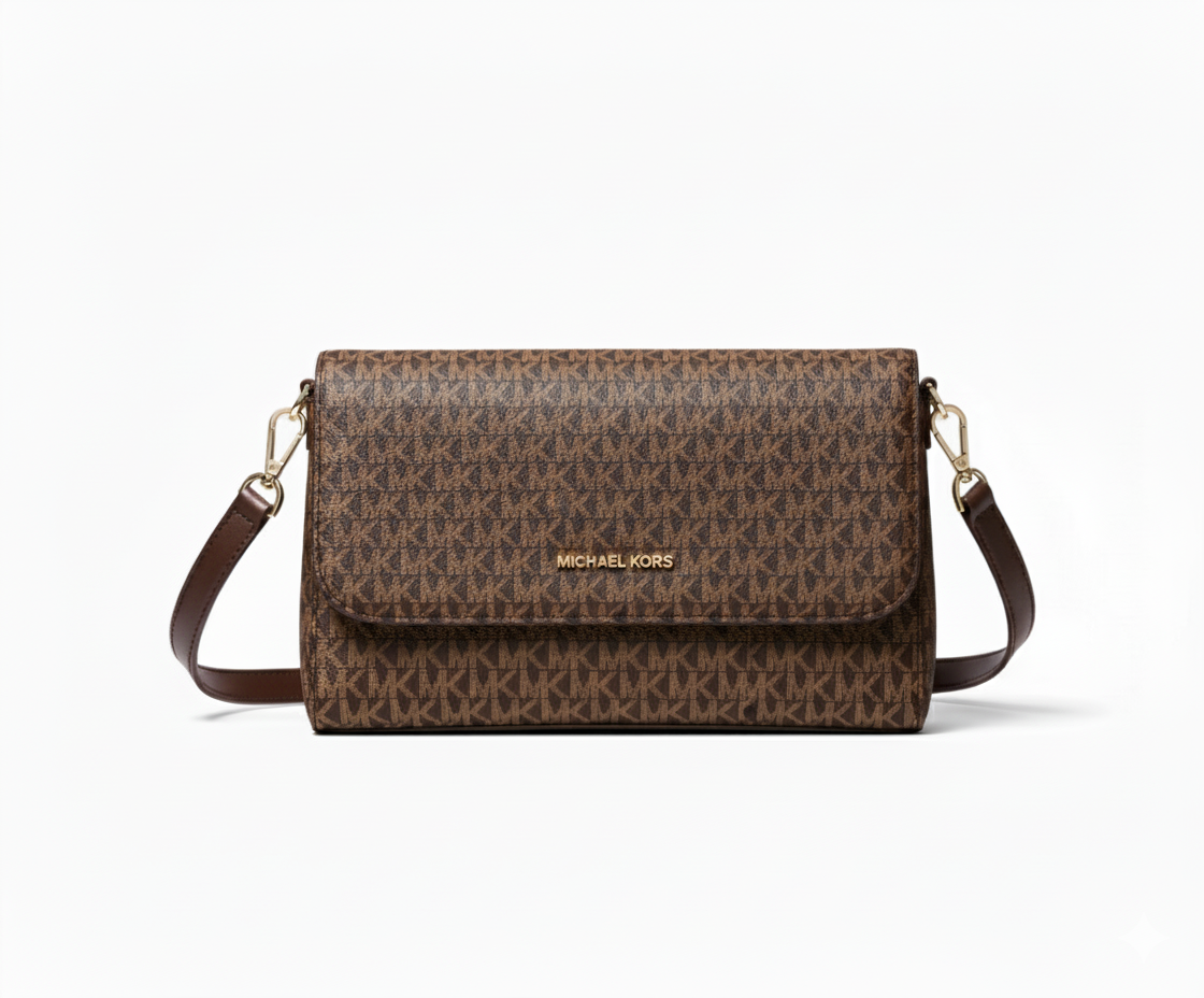 CARTERA DE PLASTICO MARRON OSCURO