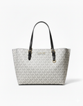 CARTERA DE PLASTICO BLANCO CON NEGRO