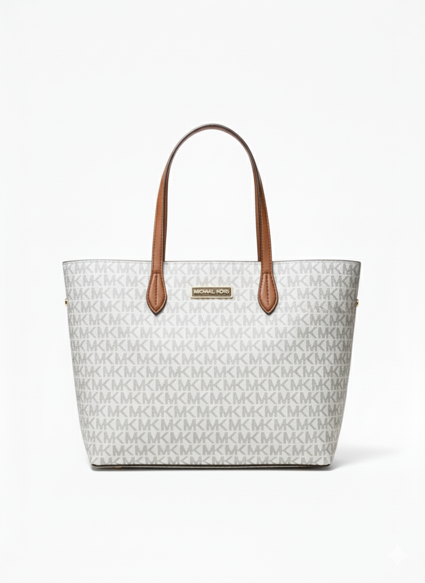 CARTERA DE PLASTICO BLANCO CON NARANJA