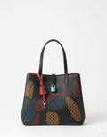 CARTERA DE PLASTICO NEGRO MULTICOLOR