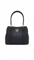CARTERA DE PLASTICO NEGRO CON CH DORADO