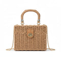 CARTERA DE MIMBRE BEIGE CLARO