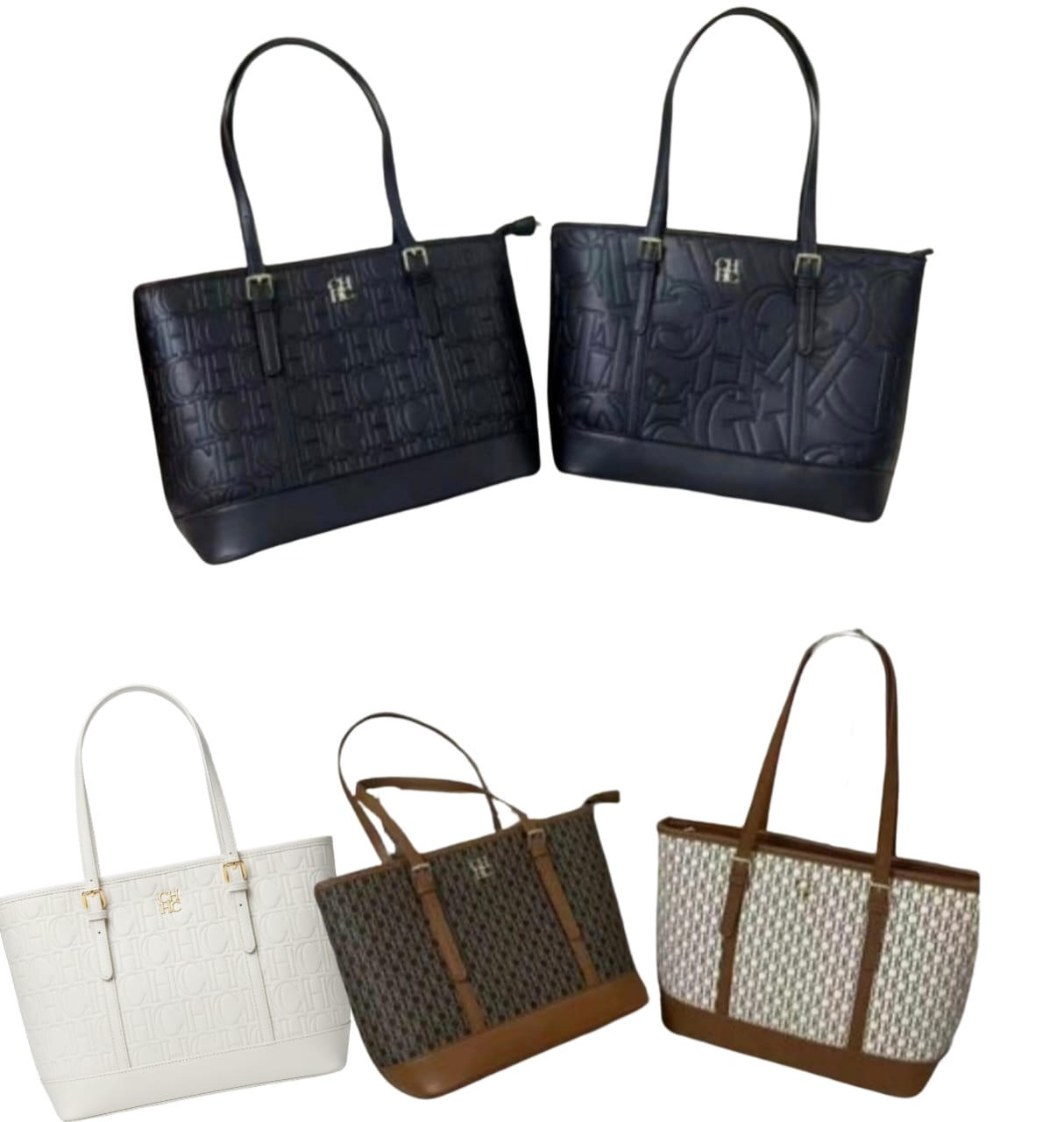 CARTERAS TOTE CAROLINA HERRERA CON MONOGRAMA Y LOGOTIPO