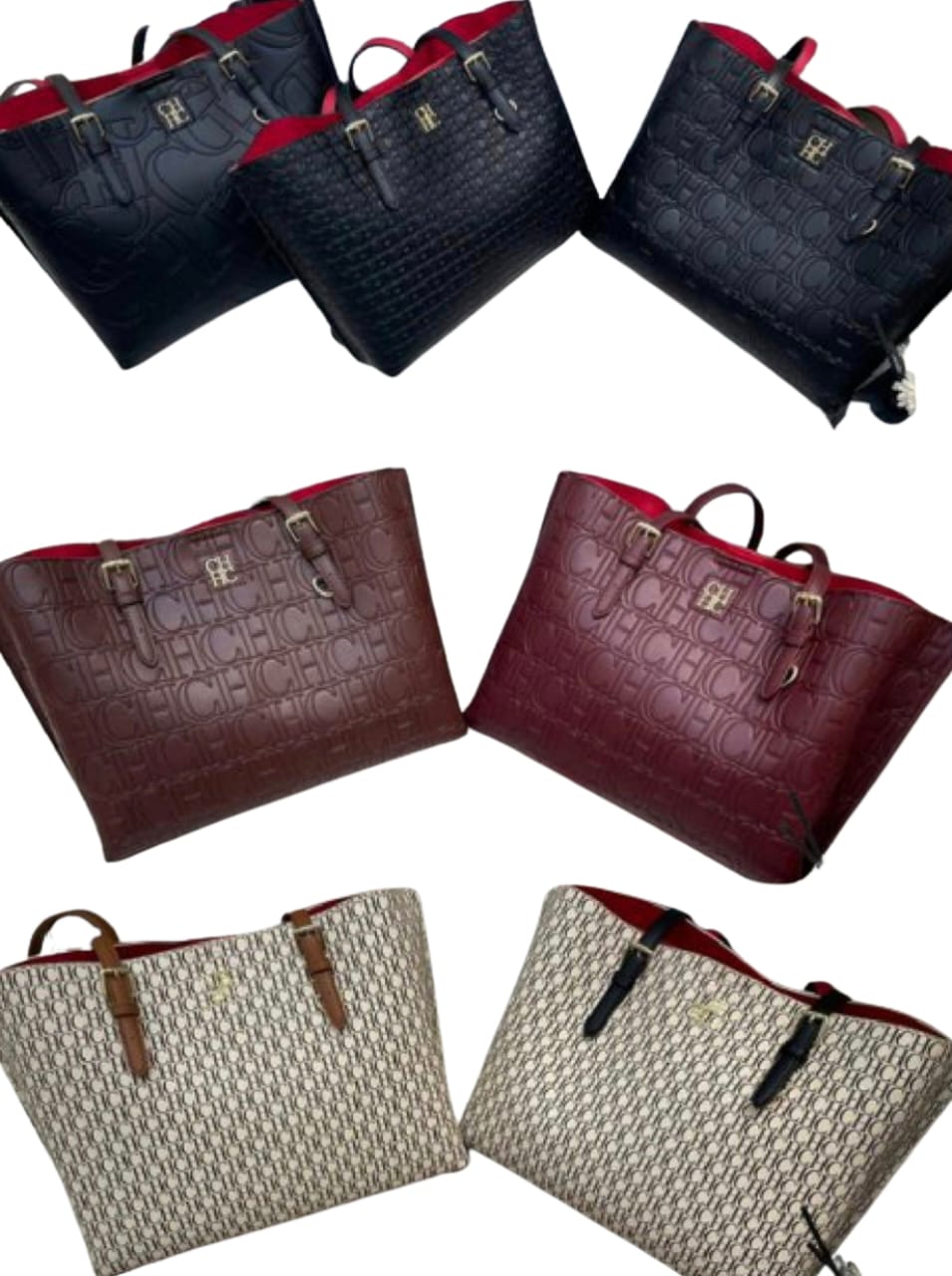 CARTERA TOTE CAROLINA HERRERA REVERSIBLE CON LOGO