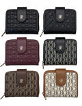 BILLETERA CAROLINA HERRERA COMPACTA CON MONOGRAMA Y SOLAPA