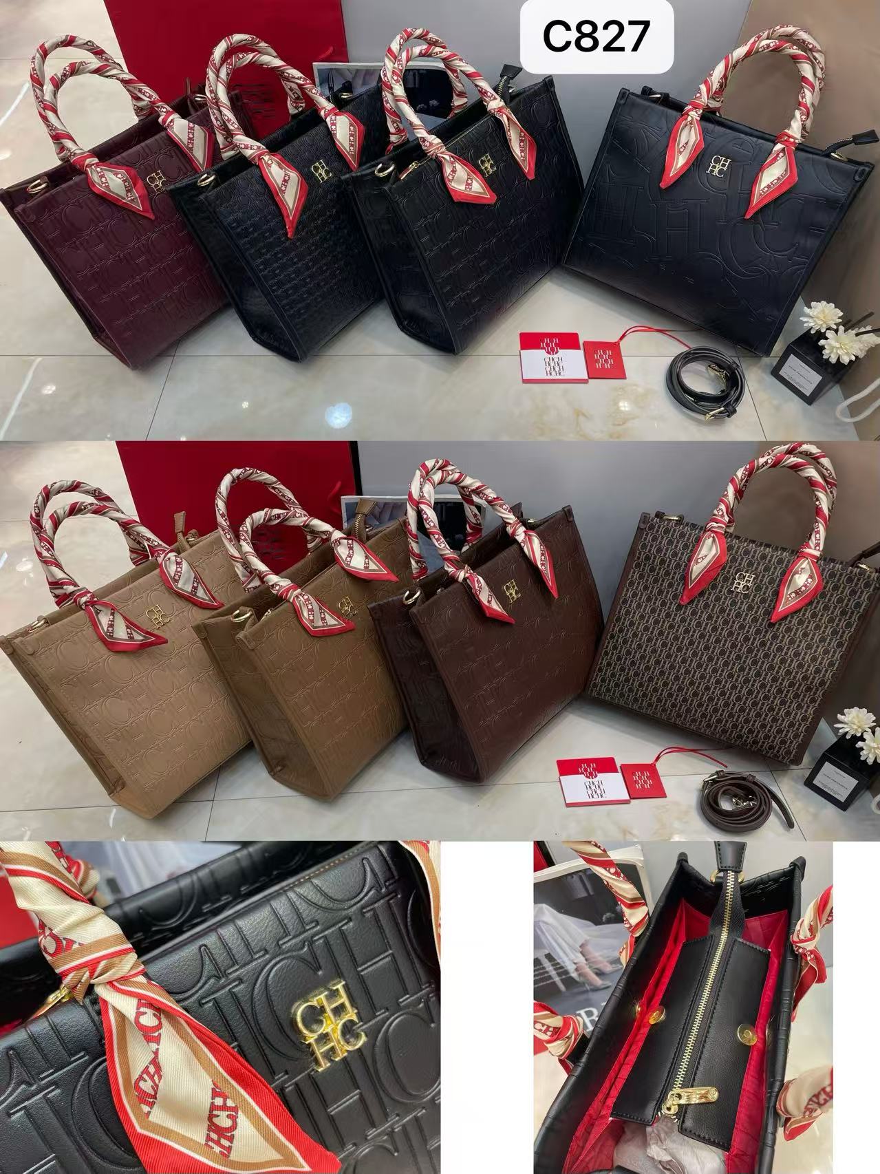 CARTERA CAROLINA HERRERA CON PAÑUELO