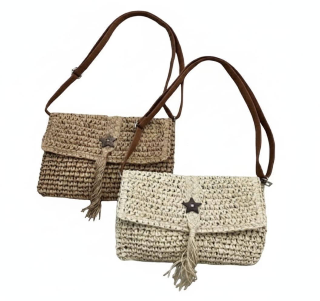 CARTERA BANDOLERA DE TEJIDO CON SOLAPA