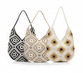 CARTERA HOBO DE CROCHET CON MOSAICO GRANNY SQUARES