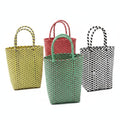 CARTERA TOTE DE MERCADO DE PLASTICO TRENZADO